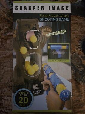 Sharper Image Hungry Bear Target Shooting Game - Blue and Yellow